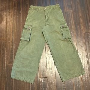 Vintage Baggy Green Cargo Pants